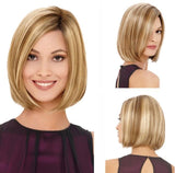 Short Blonde with Highlights Wig